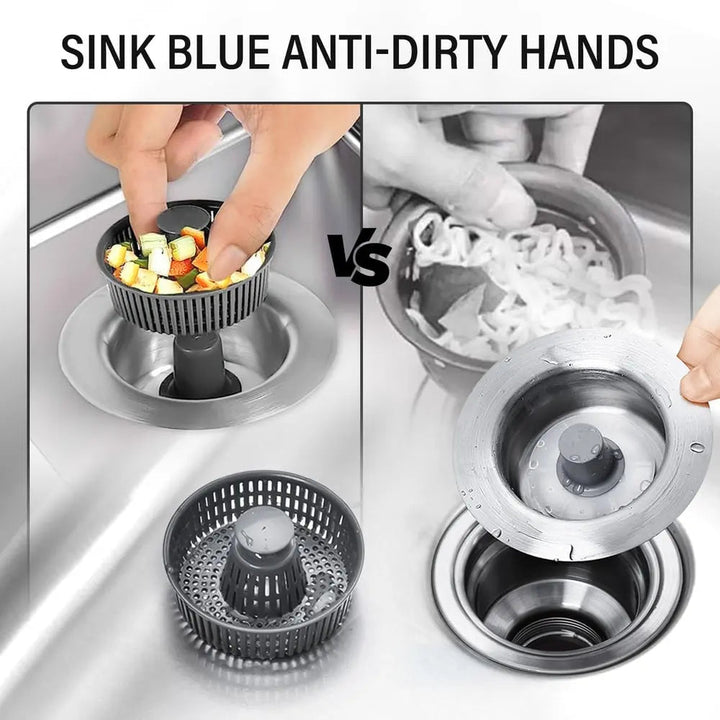 BowLift | Sink Drain Strainer – Anti-Blocking & Odor PRedection with Push Button