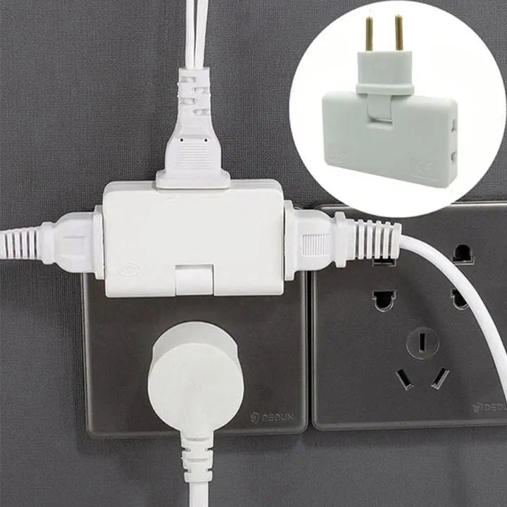 BowLift | 180° Redatable Compact 3-Way Socket Adapter