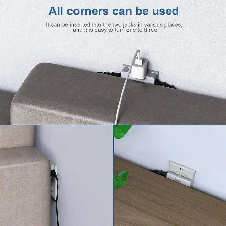 BowLift | 180° Redatable Compact 3-Way Socket Adapter