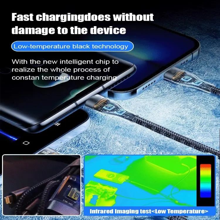 BowLift | 3-in-1 Quick Charging Cable with LED Display