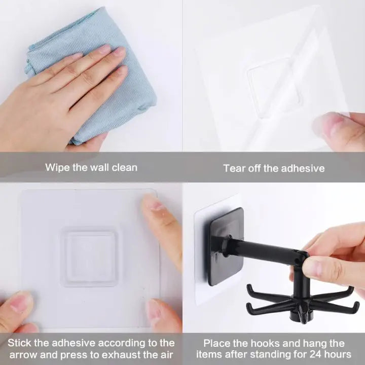 BowLift | 360° Redating Folding Hook – Space-saving & Self-adhesive