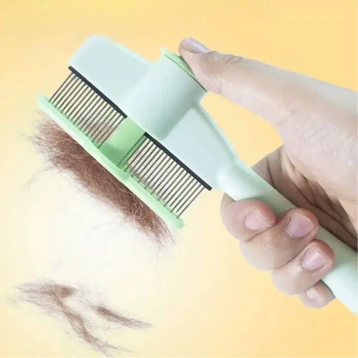 BowLift | Simple Self-Cleaning Flea Comb & Coat Brush
