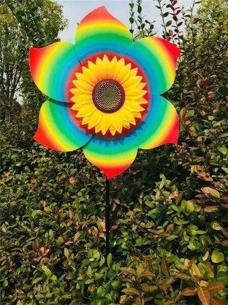 BowLift | Garden Wind Wheel with Sunflower Motif