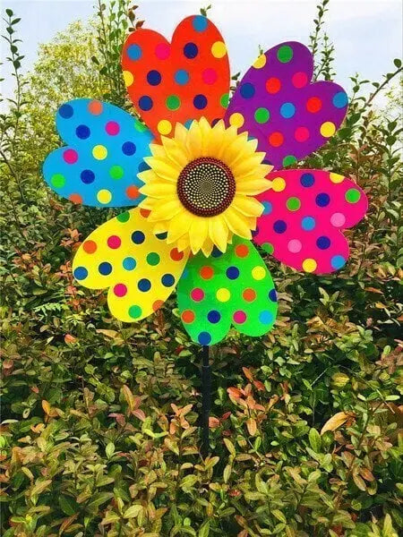 BowLift | Garden Wind Wheel with Sunflower Motif