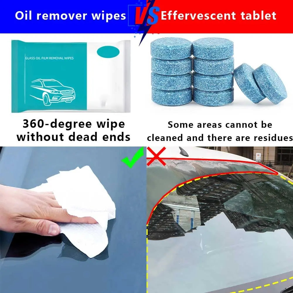 BowLift | Glass Oil Film Cleaning Wipes for Cars