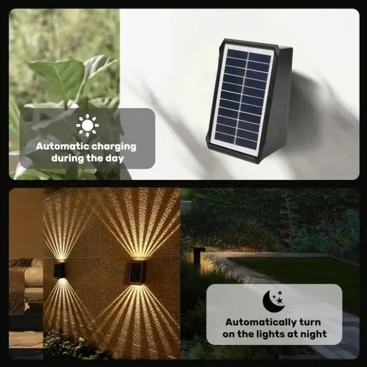 BowLift | Modern Solar LED Wall Light - Waterproof & Automatic