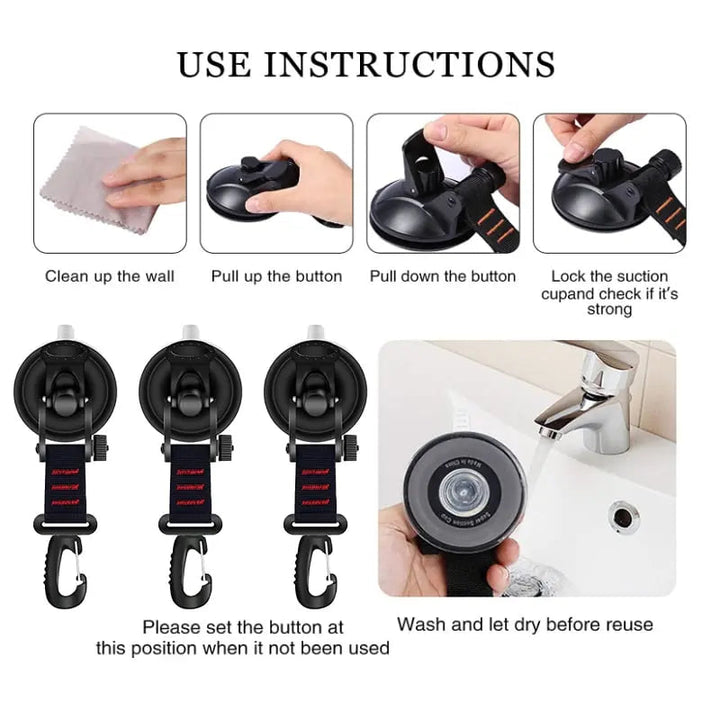 BowLift | Strong suction cup hook for smooth surfaces