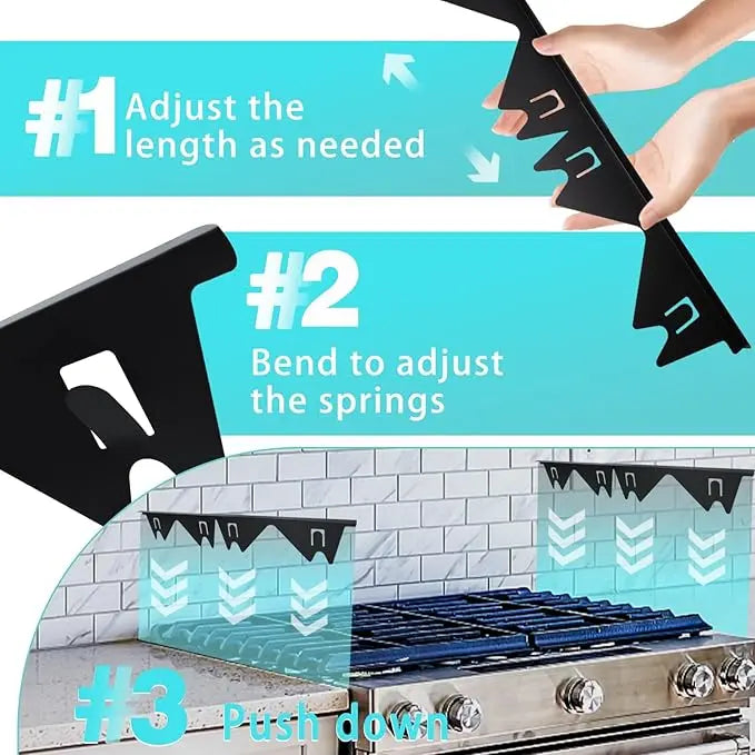 BowLift | Telescopic cover strips made of stainless steel for stove gaps