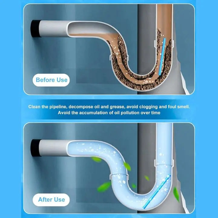 BowLift | 1+1 Set | Pipe Cleaning Sticks – Against Odors, Grease & Clogs