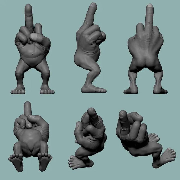 BowLift | Middle finger figure with legs