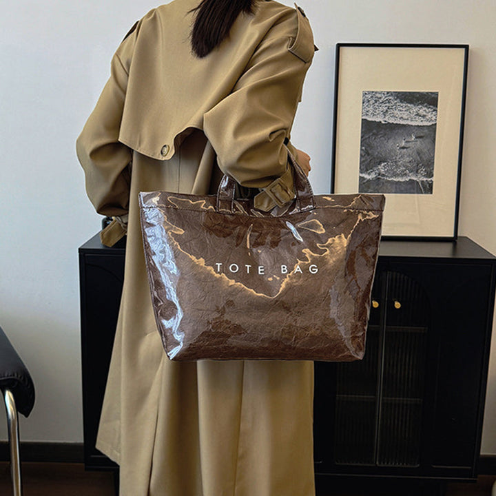 Women Letter Print Tote Bag | Bowlift