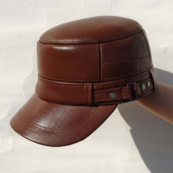 BowLift | New winter hat for men with lambskin ear protection flat visor