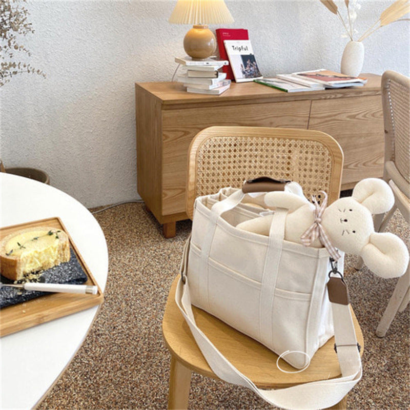 BowLift | Solid Color Canvas Shopper Bag