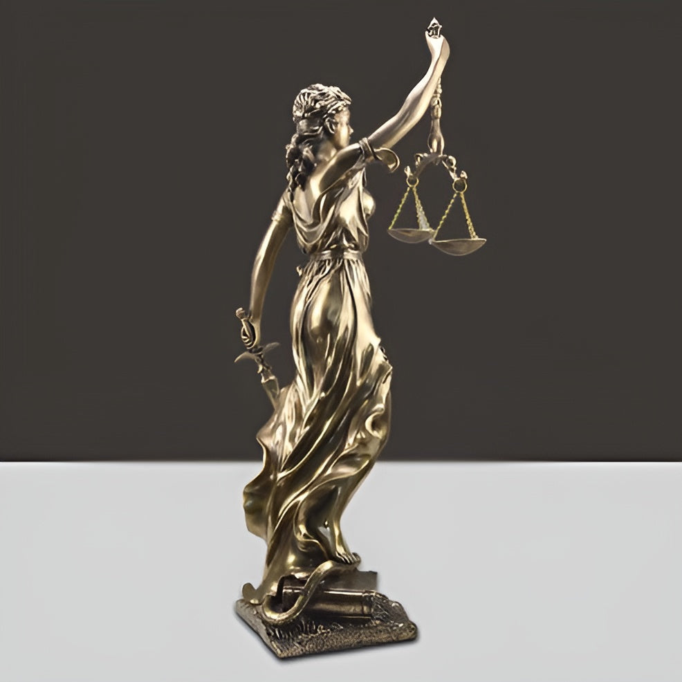 Statue of the Goddess of Justice – An elegant decorative sculpture of Justitia | Bowlift