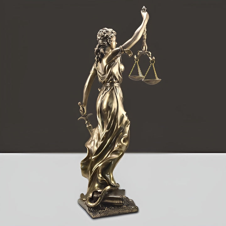 Statue of the Goddess of Justice – An elegant decorative sculpture of Justitia | Bowlift