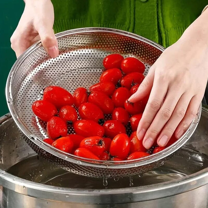 Multi-function Stainless Steel Steamer Drain Basket with Handle | Bowlift