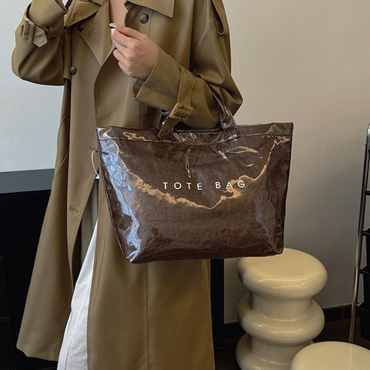Women Letter Print Tote Bag | Bowlift