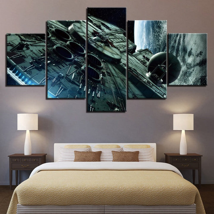 5 Piece Fascinating View Of The Galaxy - Canvas Wall Art Painting | Bowlift
