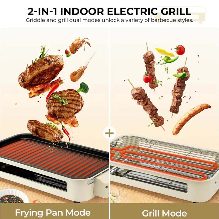 BowLift | Indoor Smokeless Grill, Non-Stick Cooking Removable Plate