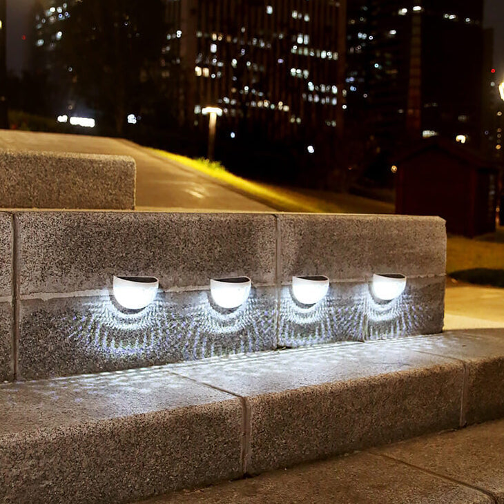 Solar Semi Circle Outdoor Waterproof Light Shadow Fence Wall Sconce Lamp | Bowlift
