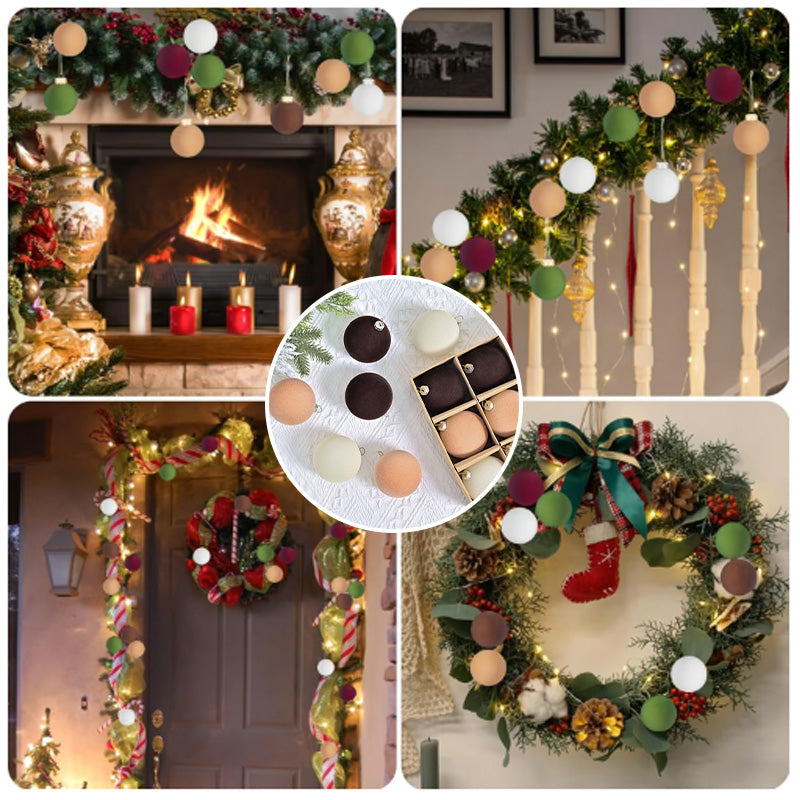 BowLift | Velvet Christmas Ornaments. 12 pcs