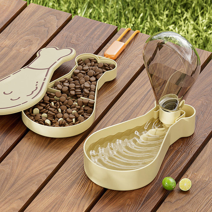 2-in-1 On-the-Go Feeding Station - Chicken Drumstick Design Bowlift