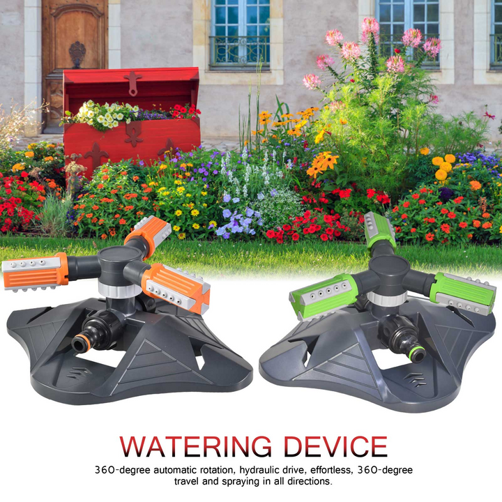 BowLift | Rotatable Garden Sprinkler with 3 Nozzles – Efficient Watering Sprinkler for Lawns and Gardens