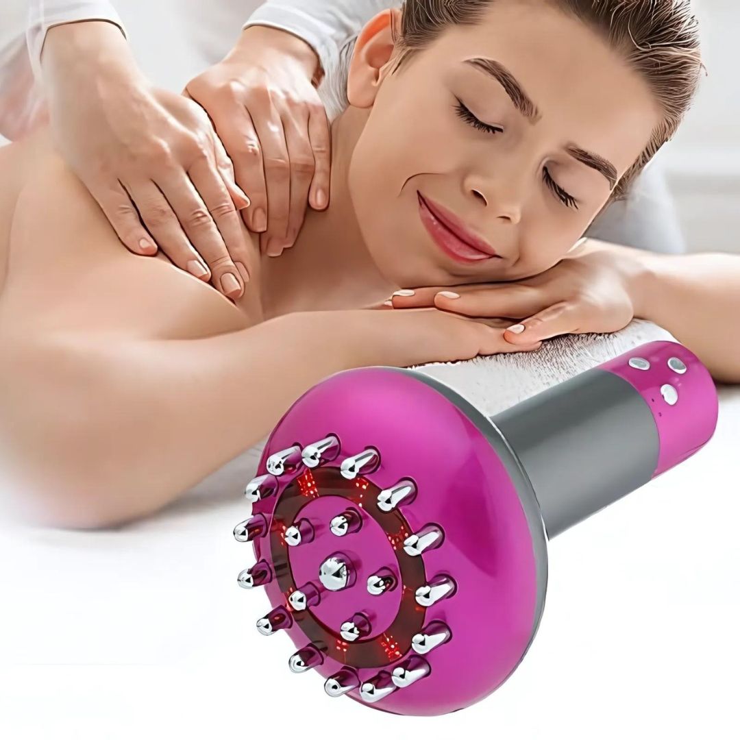 LumiSculpt Electric Cellulite Meridian Brush Massager | Skin Firming Device - Lymphatic Drainage and Muscle Relaxation for Home Use Bowlift