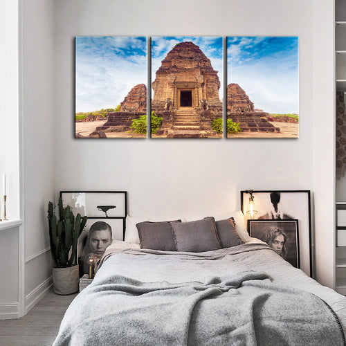 Ancient Temple 3 Piece - Canvas Wall Art Painting | Bowlift