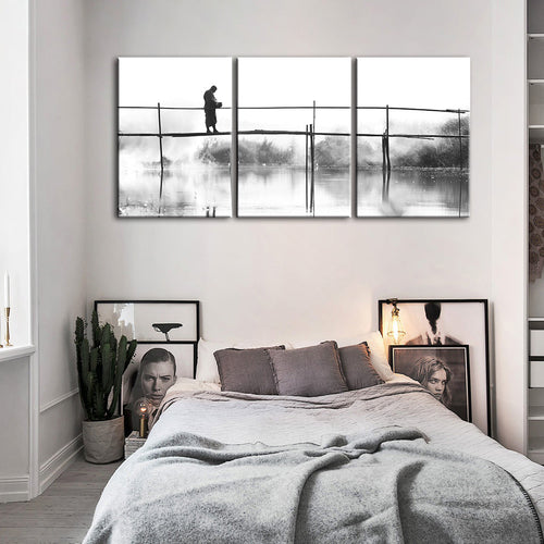 Bridge Walking 3 Piece - Canvas Wall Art Painting | Bowlift