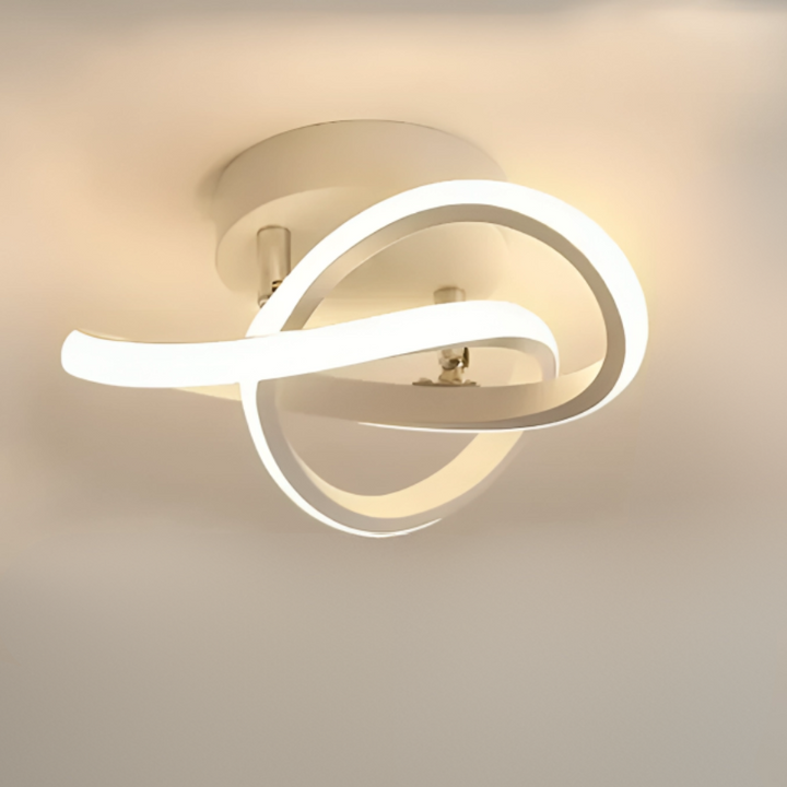 Modern LED Ceiling Lamp 18W | Creative Design with 2 Rings | Energy-Efficient Lighting for Living Room & Office 24 cm | Bowlift