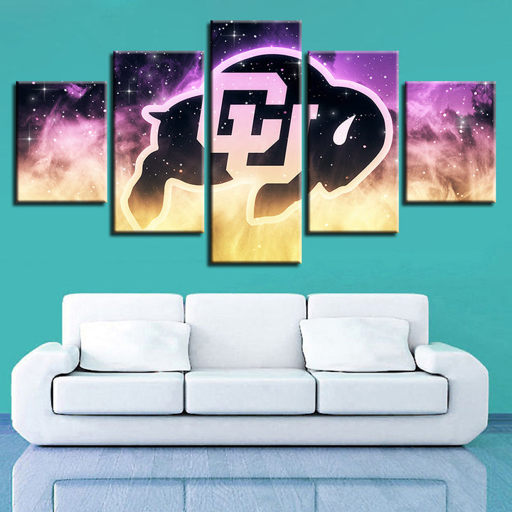 University Of Colorado Athletics 5 Piece - Canvas Wall Art Painting | Bowlift