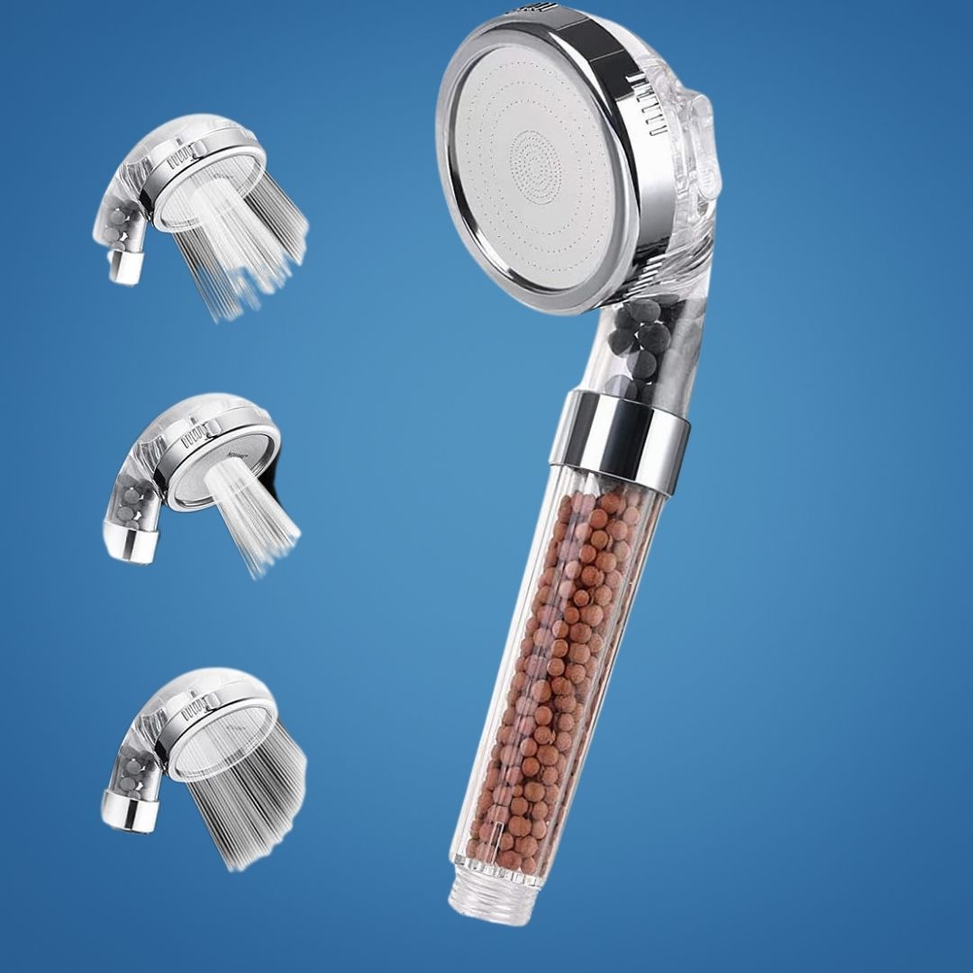 AquaBoost | High‑Pressure Handheld Shower Head – Pressure‑Boost Spray – Low‑Pressure Bowlift