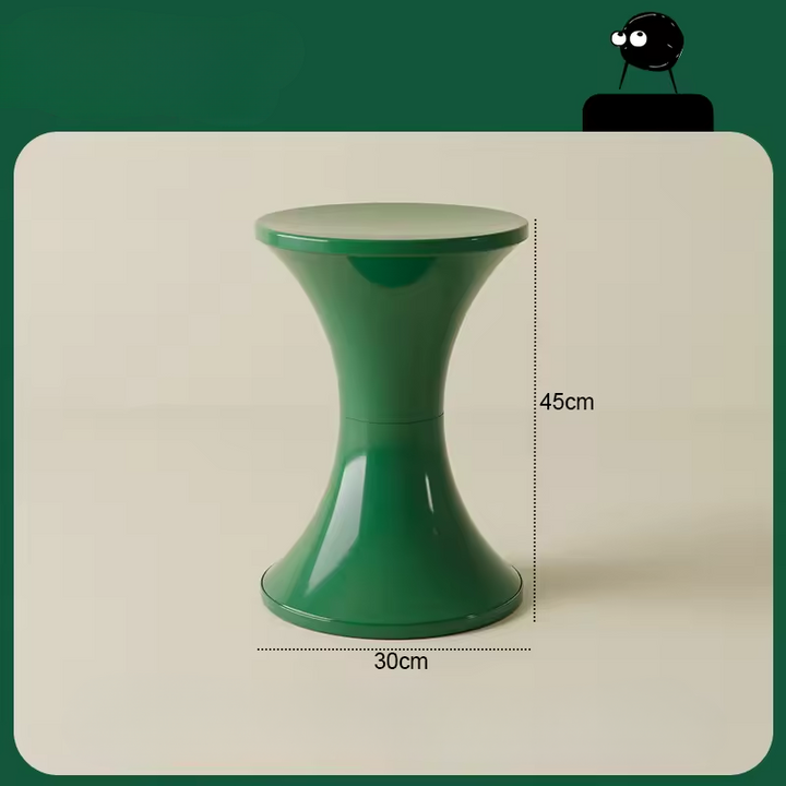 BowLift | Nordic Plastic Side Table with Thick Hourglass Design
