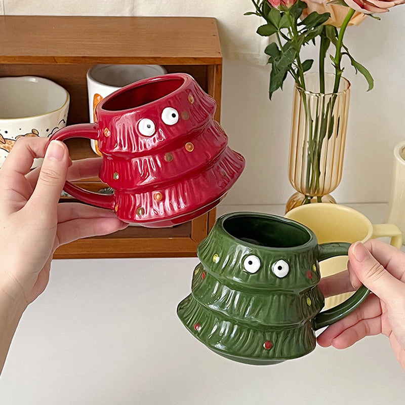 Creative Big Eyes Christmas Tree Mug | Bowlift