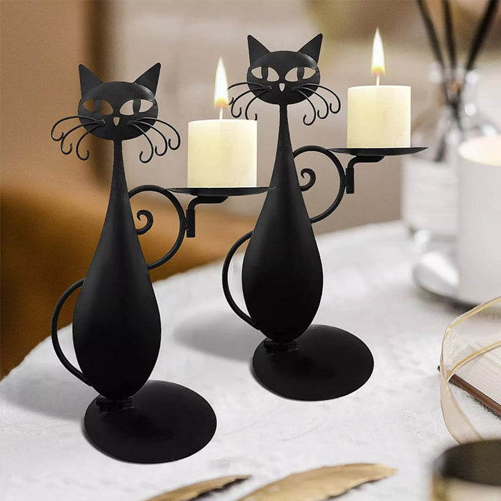 Candle holder black cat | Bowlift