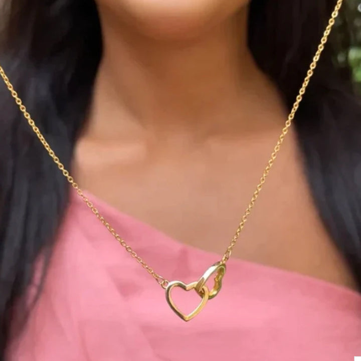 BowLift | Two Hearts Necklace with Rotating Rose Gift Box