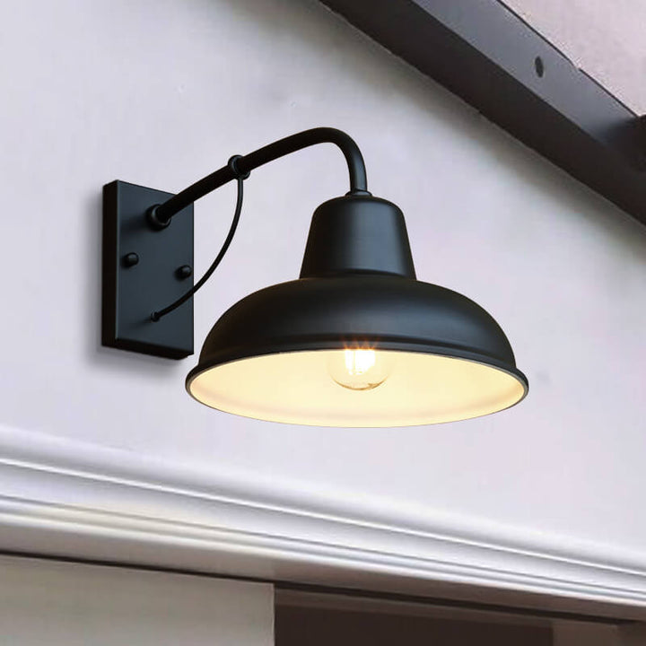 Vintage Iron Barn Waterproof Outdoor 1-Light Wall Sconce Lamp | Bowlift