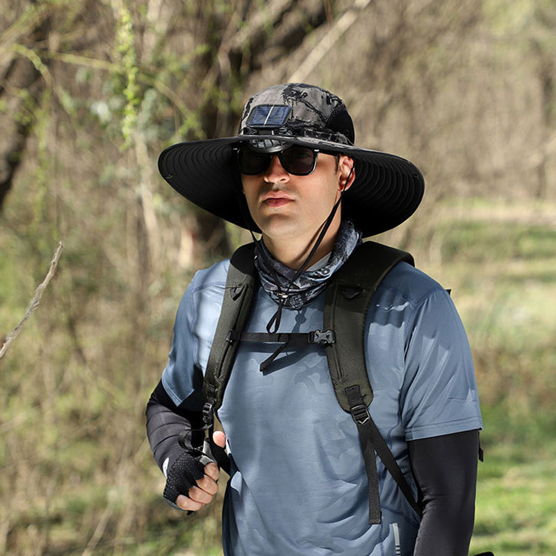 BowLift | Solar and USB Charging Fan Outdoor Fishing Hat