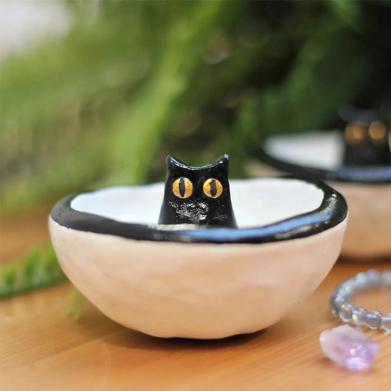 BowLift | Lucky Black Cat Decorative Trinket Bowl Dish