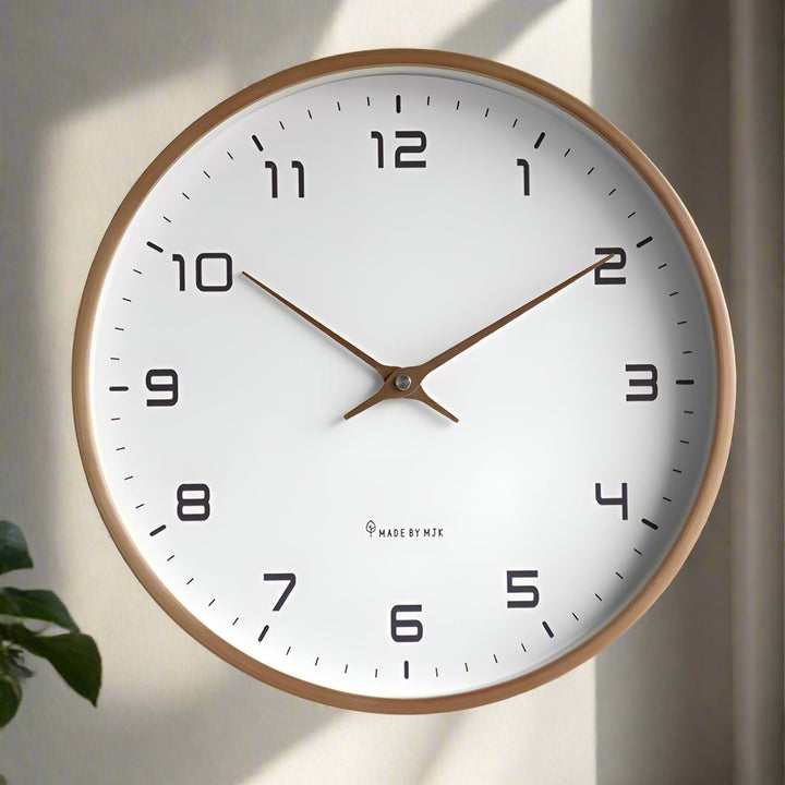 BowLift | Scandinavian Simple Wall Clock - Modern Minimalist Design for Home Decor & Office Use