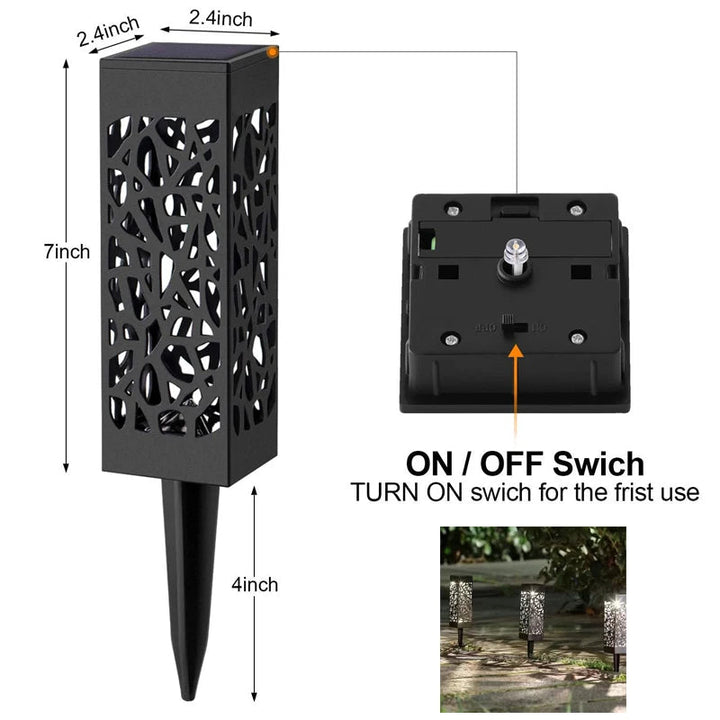 Garden Solar-Powered Stake Lights - Waterproof Outdoor LED for Pathway, Landscape, Driveway, Walkway and Decorations (4-PACKS) Bowlift