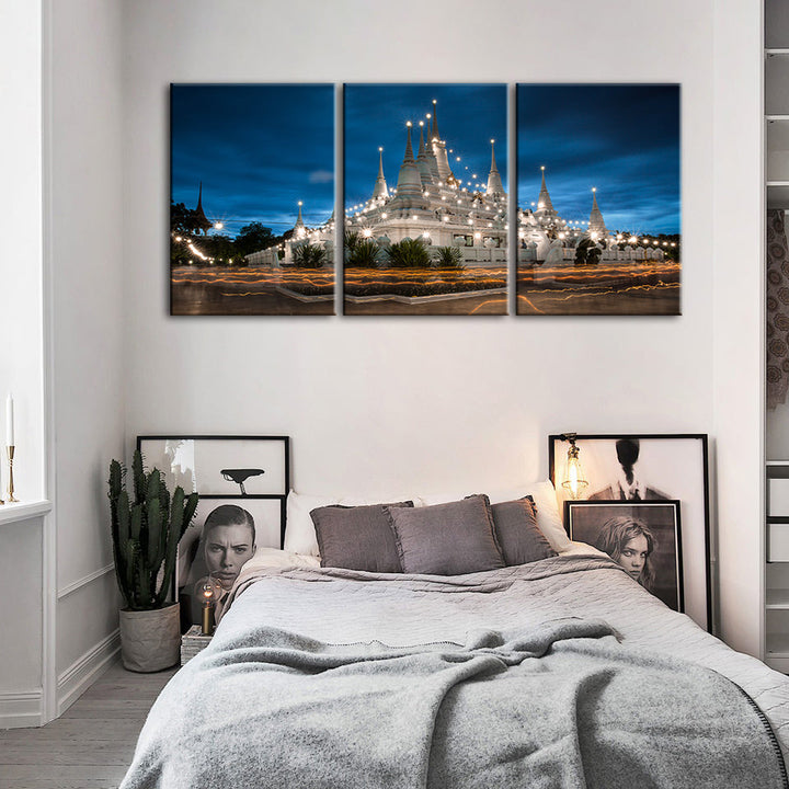 Shining Palace 3 Piece - Canvas Wall Art Painting | Bowlift