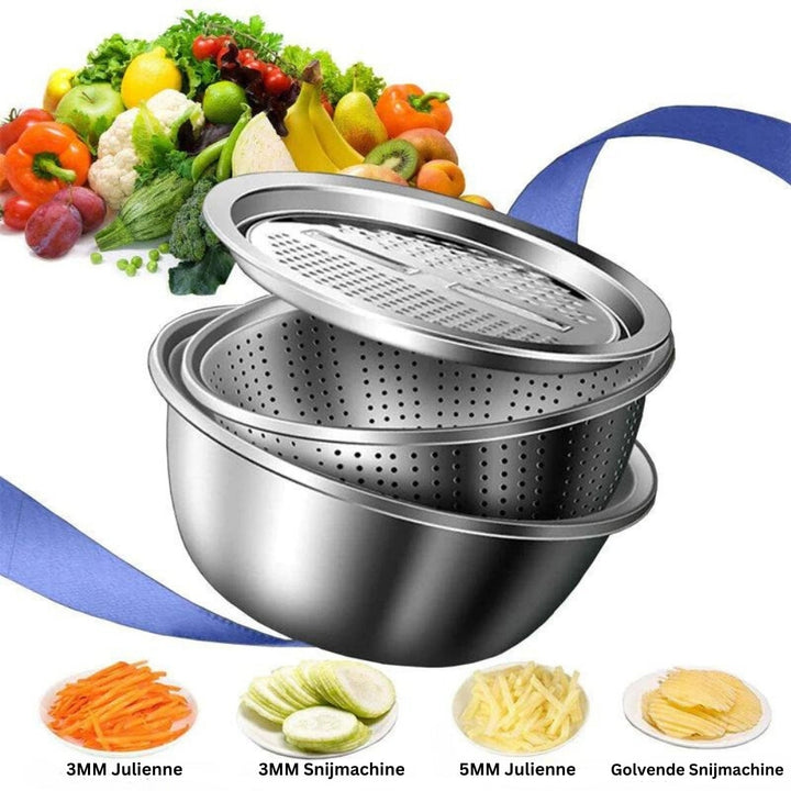 Master Chop - Stylish 3-in-1 Cutting Drawer made of stainless steel Bowlift