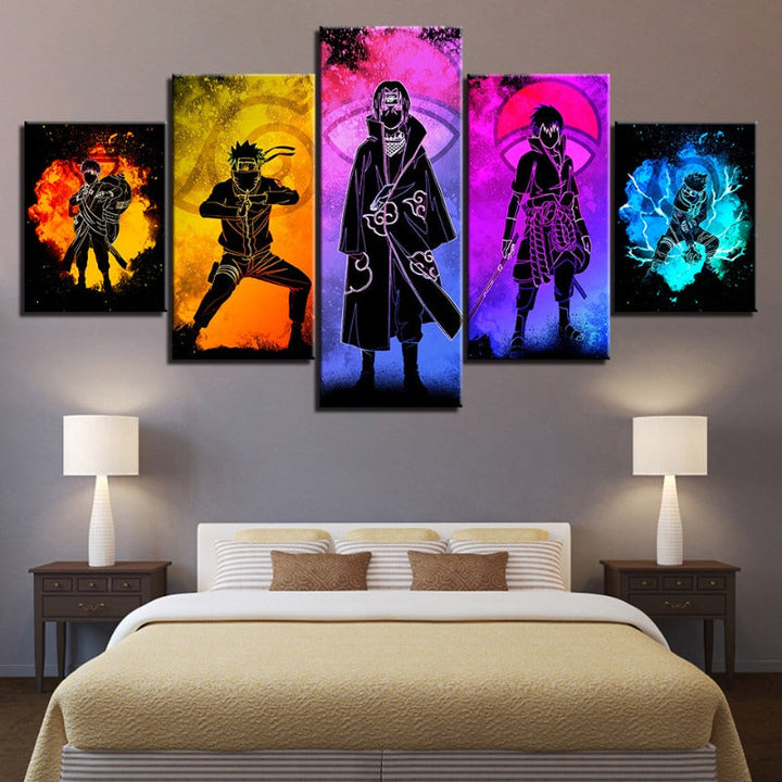 5 Piece Naruto Anime - Canvas Wall Art Painting | Bowlift