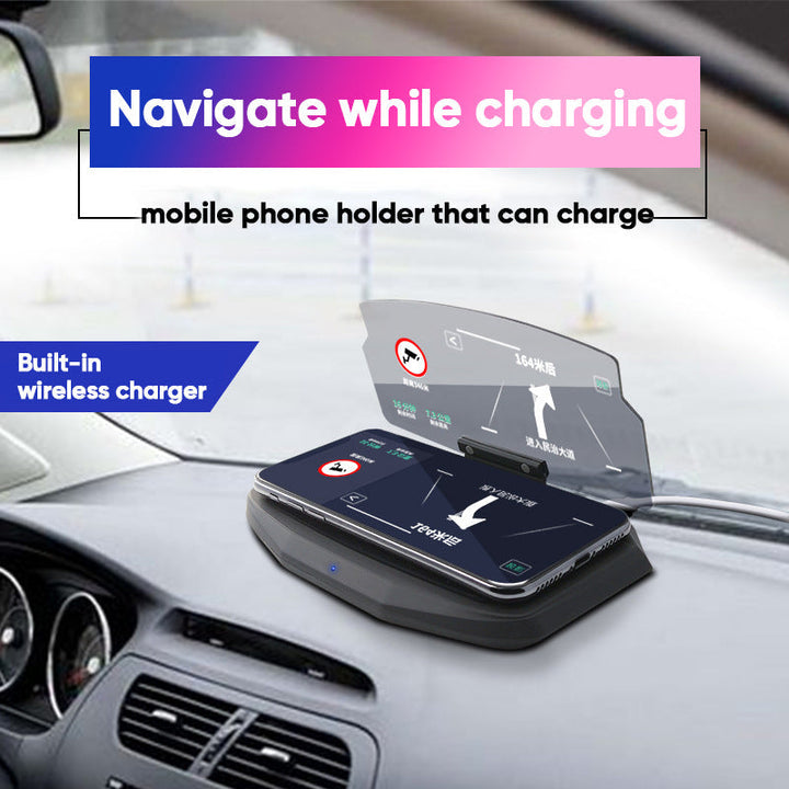 BowLift | HUD navigation projector with wireless charging function