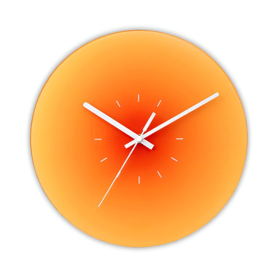 Glass Wall Clock – Modern Design with Sunset Motif | Bowlift