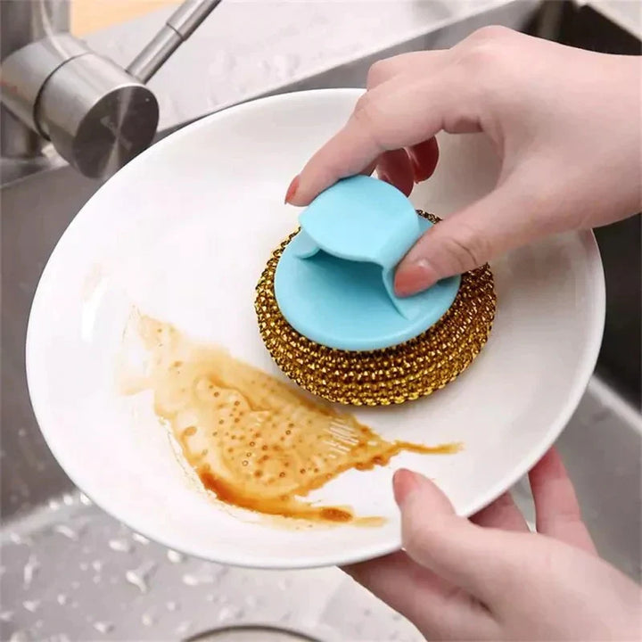 2 pcs Wire Ball Dish Cleaning Brush Bowlift