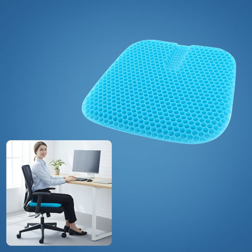 Pressure Relief & Cooling Honeycomb Gel – Posture Support – Office Car Chair Comfort for Long Sitting Bowlift