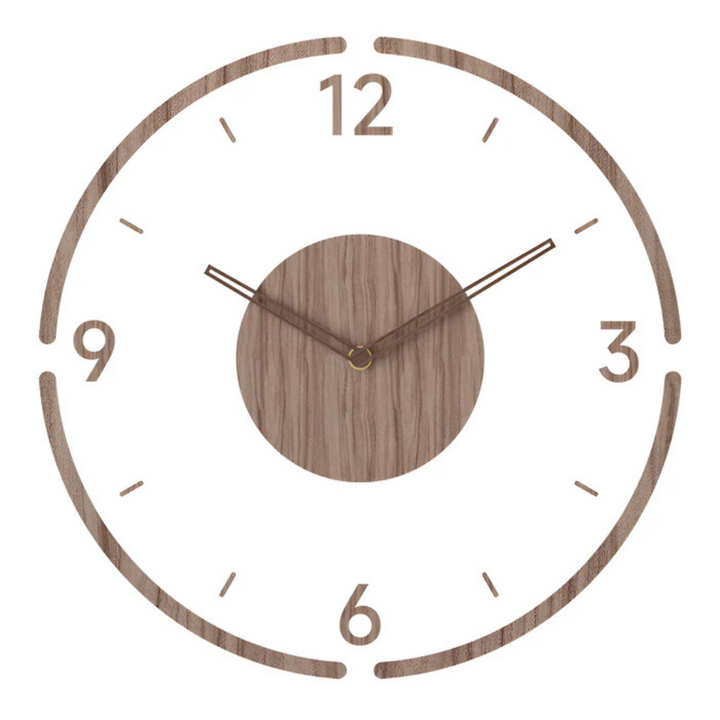 BowLift | Modern Wall Clock 30 cm of Acrylic and Wood for the Living Room